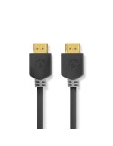 Nedis High Speed HDMI ™ Kabel mit Ethernet | HDMI™ Stecker | 4K@60Hz | ARC | 18 Gbps | 0.50 m | rund | PVC | Anthrazit | Verpack
