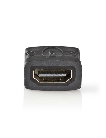 Nedis HDMI™ -Adapter | HDMI™ Buchse | HDMI™ Buchse | Vergoldet | Gerade | PVC | Anthrazit | 1 Stück | Verpackung mit Sichtfenste