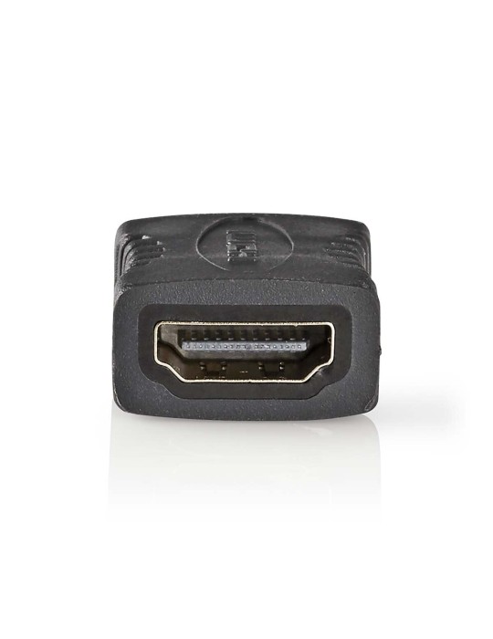 Nedis HDMI™ -Adapter | HDMI™ Buchse | HDMI™ Buchse | Vergoldet | Gerade | PVC | Anthrazit | 1 Stück | Verpackung mit Sichtfenste