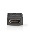 Nedis HDMI™ -Adapter | HDMI™ Buchse | HDMI™ Buchse | Vergoldet | Gerade | PVC | Anthrazit | 1 Stück | Verpackung mit Sichtfenste