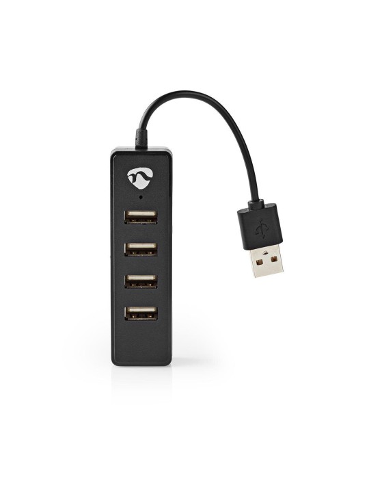 Nedis USB-Hub - USB-A Stecker, 4x USB A Female, 4-Port port(s), USB 2.0, Stromversorgung über USB