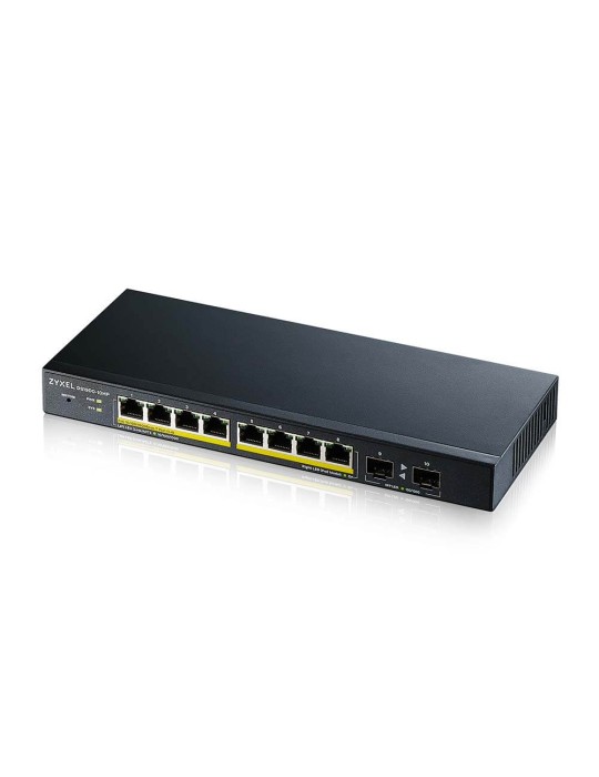 Zyxel GS1900-10HP V2 Smart Managed Switch 8x Gigabit Ethernet (8x PoE+ max. 77 Watt), 2x SFP, Layer 2, Desktop, Lüfterlos