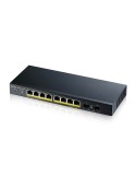 Zyxel GS1900-10HP V2 Smart Managed Switch 8x Gigabit Ethernet (8x PoE+ max. 77 Watt), 2x SFP, Layer 2, Desktop, Lüfterlos