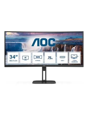 AOC CU34V5C Curved Monitor - WQHD, Höhenverstellung, USB-C