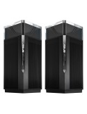 ASUS ZenWiFi Pro ET12 WLAN Mesh Router 2er-Pack Schwarz [WiFi 6E (802.11ax), Tri-Band, bis zu 11.000 Mbit/s]