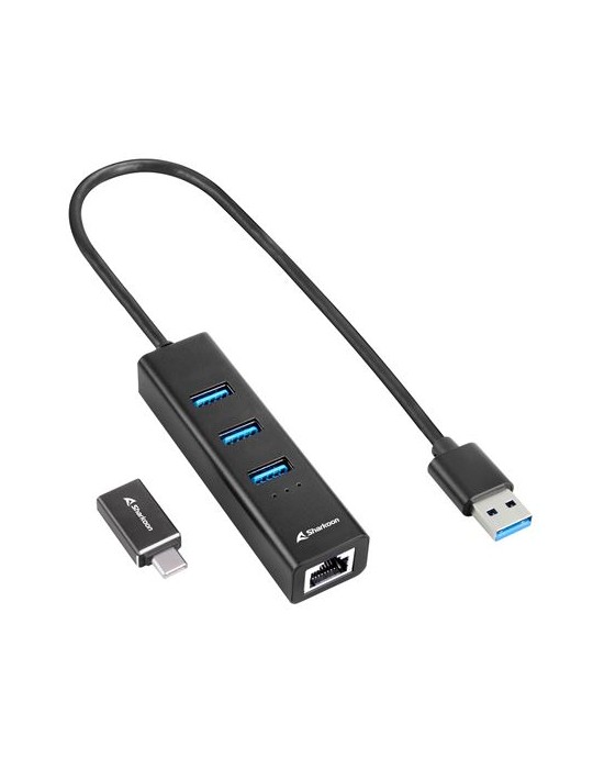Sharkoon 3-Port USB 3.2 Gen 1 Alu Hub