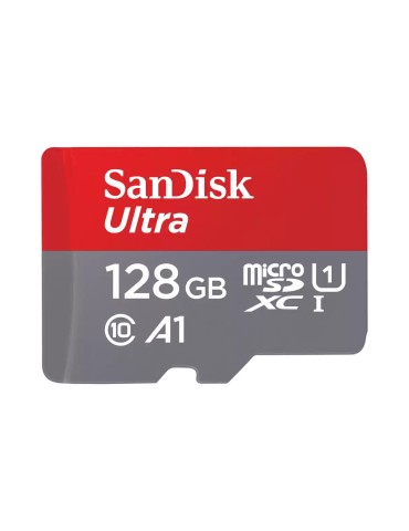 SanDisk Ultra microSDXC 128GB Speicherkarte + SD Adapter 140MB/s A1 Class 10 UHS-I