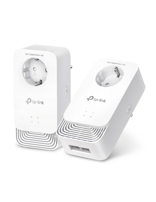 TP-Link G.hn2400 Powerline Set mit Steckdose 2x Adapter, bis zu 1.428 Mbit/s, G.hn SISO Standard