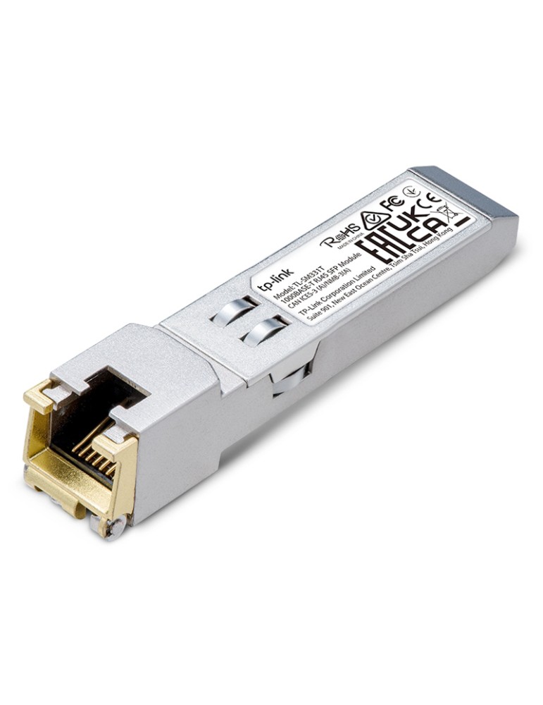 TP-Link SM331T Transceiver-Modul SFP, 1000Base-T, 1.25 Gbiz/s, LC Duplex, bis zu 100 m