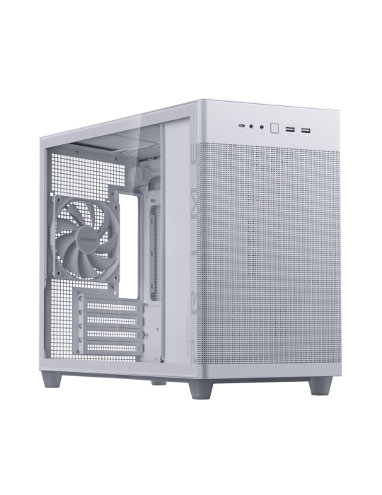 ASUS Prime AP201 TG White Edition | MicroATX PC-Gehäuse