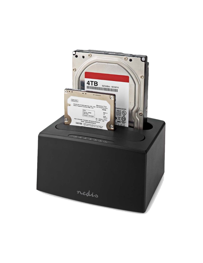 Nedis Festplatten-Dockingstation 2 Festplatten - USB 3.2 Gen1, USB Type-A, 2.5 / 3.5 ", USB 3.2 Gen1, Docking, Desktop