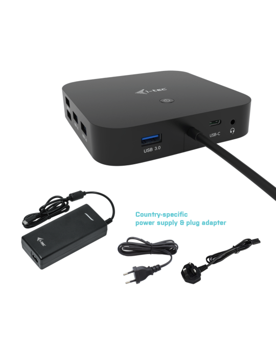 i-tec USB-C HDMI DP Docking Station mit 100W PD & i-tec Universal Charger 112 W