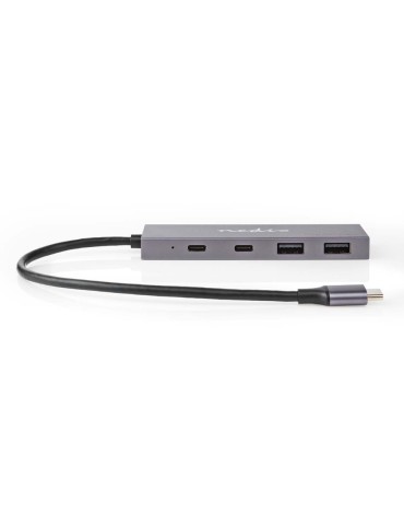 Nedis USB-Hub 1x USB-C™ 3.2 Gen2 - 2x USB-A 3.2 Gen2 , 2x USB-C™ 3.2 Gen2, 4-Port port(s), USB 3.2 Gen2, Stromversorgung über US