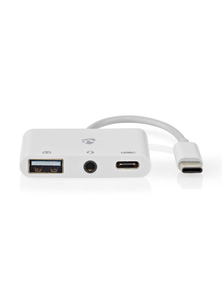 Nedis USB Multi-Port-Adapter USB 2.0 - USB-C™ Buchse, USB-A Buchse, USB-C™ Buchse, 3.5 mm Buchse, 480 Mbps