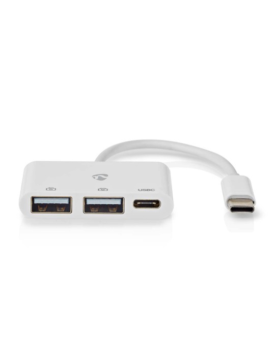 Nedis USB-Hub 1x USB-C™ 1x USB-C™ - 2x USB 2.0 A, 3-Port port(s), Stromversorgung über USB