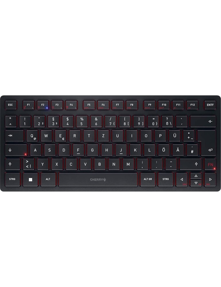 Cherry KW 9200 Mini - Multi-Device Kompakttastatur 2,4 GHz Funk-, Bluetooth® 5.0- und Kabelverbindung