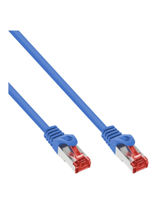 InLine® Patchkabel, S/FTP (PiMf), Cat.6 250MHz, PVC, Kupfer, blau, 2m