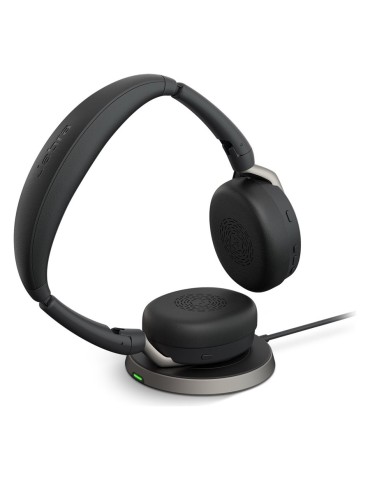 Jabra Evolve2 65 Flex, Ultrakompaktes Stereo Bluetooth Headset Aktive Geräuschunterdrückung (ANC), MS Teams zertifiziert, incl. 