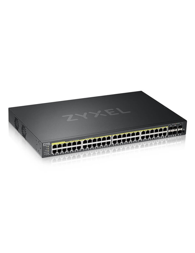 Zyxel GS2220-50HP Managed Switch 44x Gigabit Ethernet und 4x RJ45/SFP Combo (PoE+, max. 375W), 2x 1G SFP