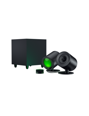 Razer Nommo V2 Pro Lautsprechersystem - 2.1 Lautsprechersystem mit Razer Chroma Beleuchtung und Wireless Control Pod