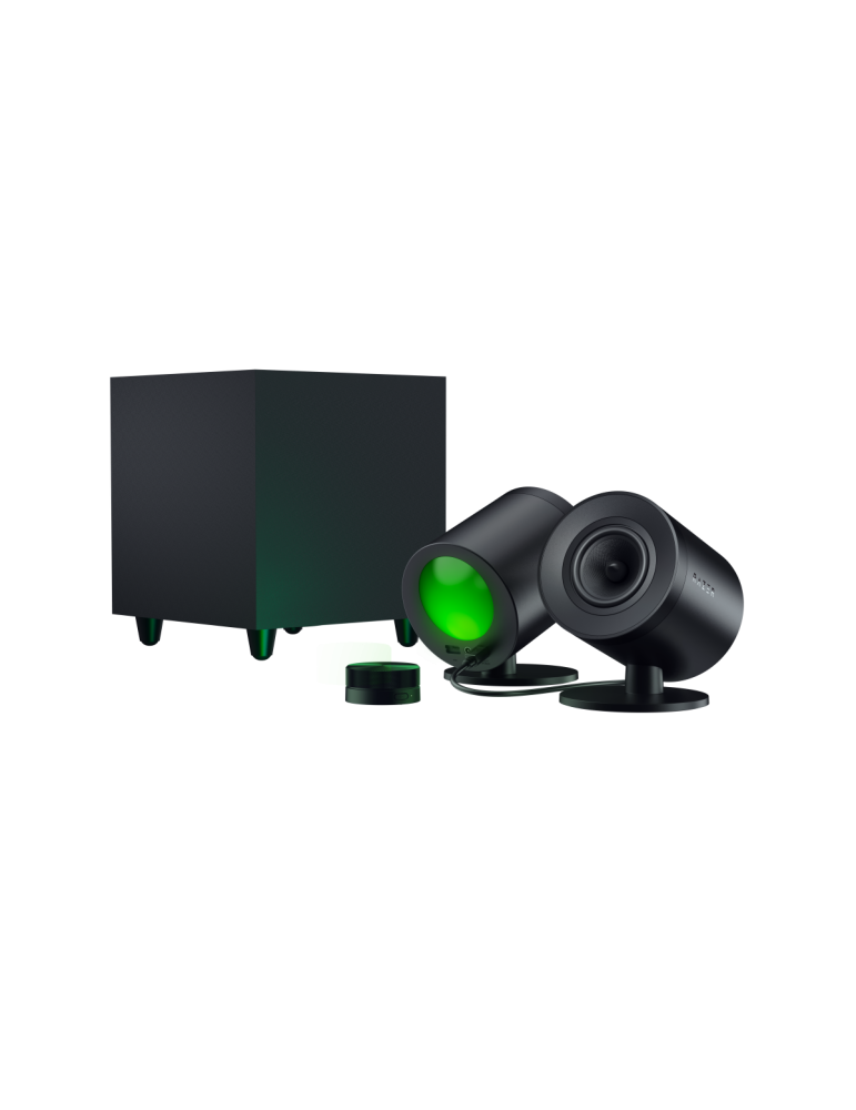 Razer Nommo V2 Pro Lautsprechersystem - 2.1 Lautsprechersystem mit Razer Chroma Beleuchtung und Wireless Control Pod