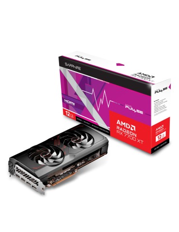 SAPPHIRE PULSE AMD Radeon RX 7700 XT Gaming Grafikkarte - 12GB GDDR6, 1x HDMI, 3x DP