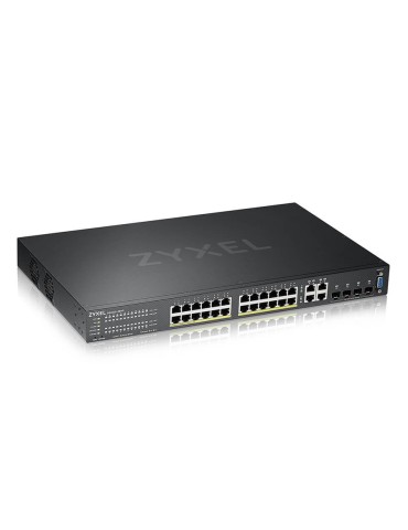 Zyxel GS2220-28HP Managed Switch 24x Gigabit Ethernet (PoE+, max. 375W), 4x RJ45/SFP Combo