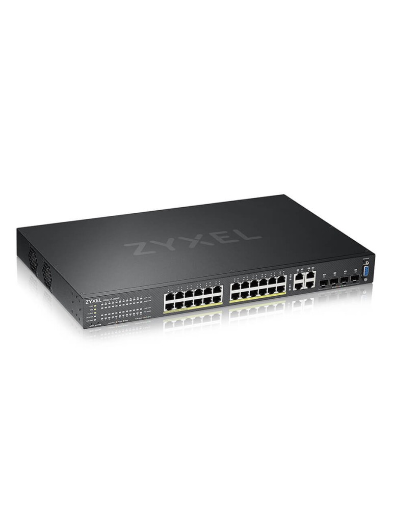 Zyxel GS2220-28HP Managed Switch 24x Gigabit Ethernet (PoE+, max. 375W), 4x RJ45/SFP Combo
