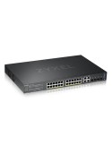 Zyxel GS2220-28HP Managed Switch 24x Gigabit Ethernet (PoE+, max. 375W), 4x RJ45/SFP Combo