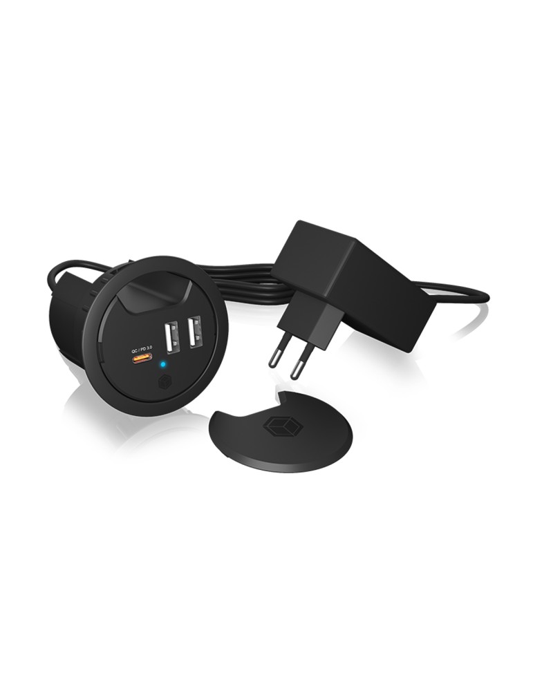 ICY BOX USB Tischladegerät mit Power Delivery & Quick Charge