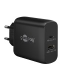 Goobay USB-C™ PD Dual-Schnellladegerät (65 W) schwarz