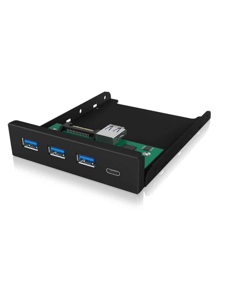 ICY BOX IB-HUB1418-i3 Frontpanel mit USB 3.0 Type-A und Type-C Hub