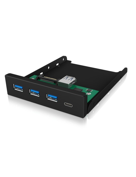 ICY BOX IB-HUB1418-i3 Frontpanel mit USB 3.0 Type-A und Type-C Hub