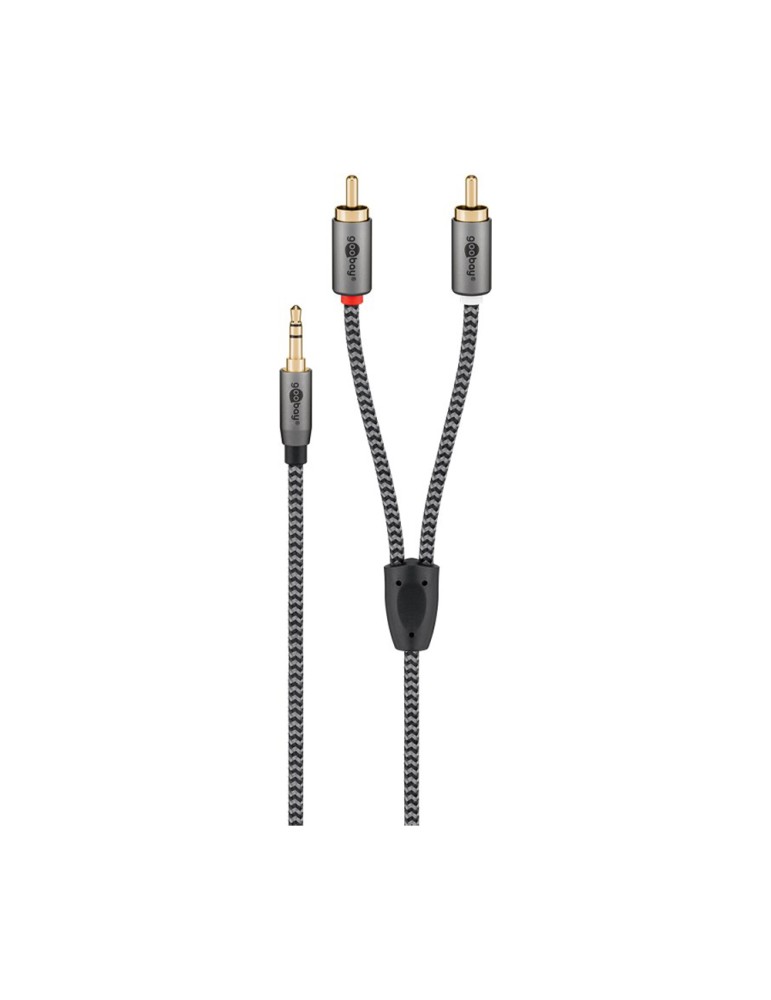 Goobay Plus Audioadapterkabel - 3,5-mm-Klinke zu Stereo-Cinch-Stecker, 0.5 m