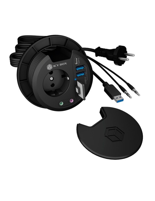 ICY BOX IB-HUB1430-CR USB 3.2 Gen 1 Multiport Tisch Hub