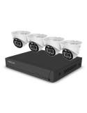 Foscam FN9108E-T4-2T Video-Überwachungssystem Weiß 4x 3K PoE Dome Kamera, 1x 8-Kanal NVR