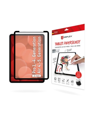 DISPLEX TABLET PAPERSENSE für iPad Pro 11'' (1./2./3./4. Gen.) und Air (4./5. Gen.), wiederablösbare Schreibfolie und Zeichenfol