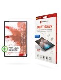 DISPLEX Tablet Glass (9H) Samsung Tab S8/S9/S9FE/S10FE/S10 Lite Eco-Montagerahmen L-Form, unzerbrechlich, ultra-dünn, unsichtbar