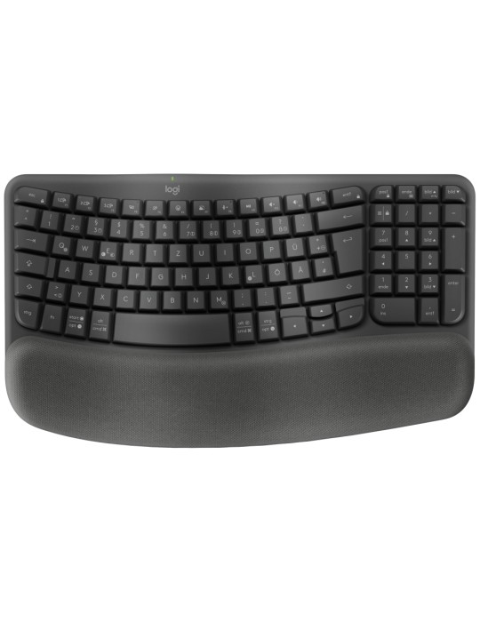 Logitech Wave Keys for Business - GRAPHITE Kabellose ergonomische Tastatur