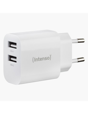 Intenso Power Adapter W30AC, Anschlüsse: 1x USB-A, 1x USB-C - Output: max. 24 Watt, Weiß