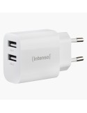 Intenso Power Adapter W30AC, Anschlüsse: 1x USB-A, 1x USB-C - Output: max. 24 Watt, Weiß