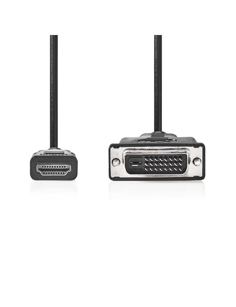 Nedis HDMI™ -Kabel | HDMI™ Stecker | DVI-D 24+1-Pin Stecker - 1080p | Vernickelt | 3.00 m | Gerade | PVC | Schwarz | Label