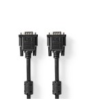 Nedis VGA-Kabel | VGA Stecker | 2.00 m | Schwarz - Vernickelt | Maximale Auflösung: 1280x768 | Rund | ABS | Label