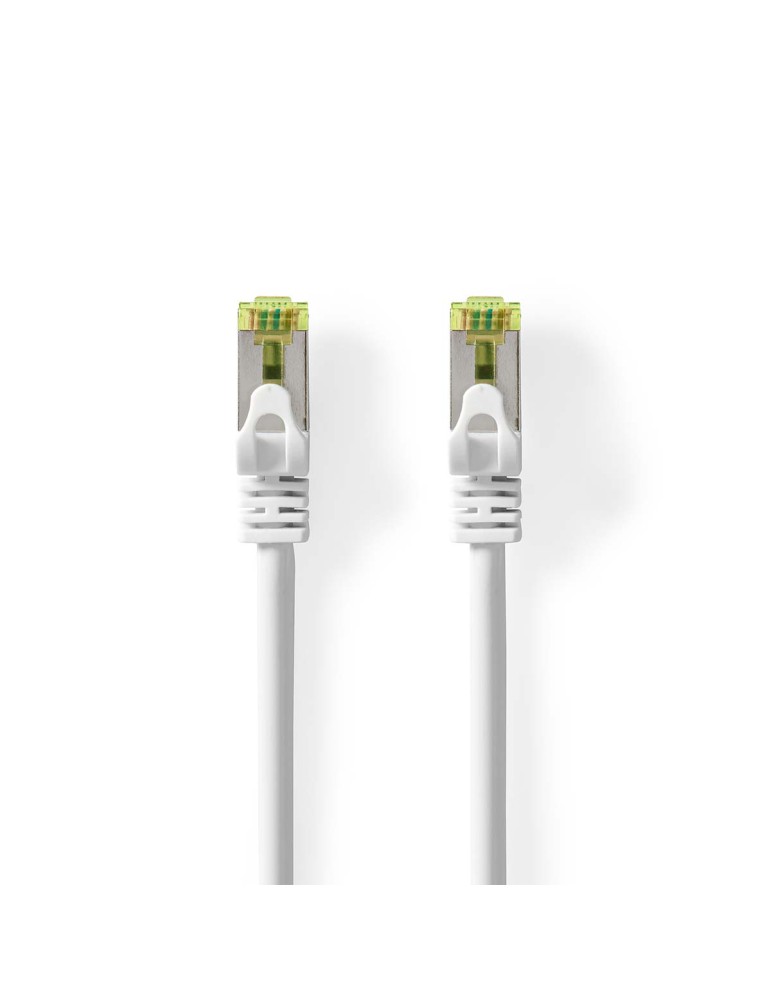 Nedis CAT7-Netzwerkkabel - S/FTP | RJ45 Stecker | RJ45 Stecker | 1.00 m | Snagless | Rund | LSZH | Weiss | Label