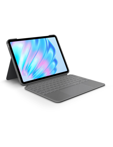 Logitech Combo Touch Tastaturhülle für iPad Air 11" (M2 und M3)  iPad Air (5. Generation), Oxford Grey, DE-Layout