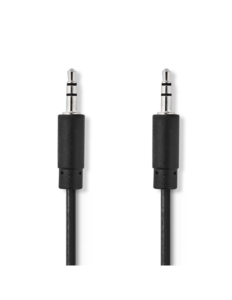 Nedis Stereo-Audiokabel | 3.5 mm Stecker | 3.5 mm Stecker - Vernickelt | 1.00 m | Rund | Schwarz | Box