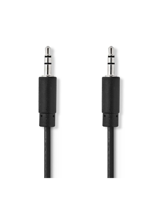 Nedis Stereo-Audiokabel | 3.5 mm Stecker | 3.5 mm Stecker - Vernickelt | 1.00 m | Rund | Schwarz | Box