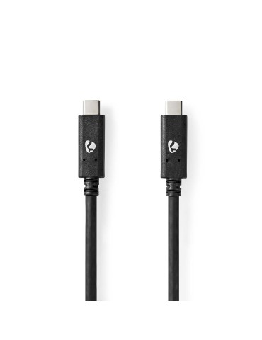 Nedis USB-Kabel | USB 3.2 Gen 2 | USB-C™ Stecker |USB-C™ Stecker - 100 W | 4K@60Hz | 10 Gbps | Vernickelt | 1.00 m | Rund | PVC 