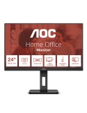 AOC 24E3QAF 24 Zoll Full HD Monitor, Lautsprecher, höhenverstellbar (1920x1080, 75 Hertz, VGA, HDMI, DisplayPort) schwarz