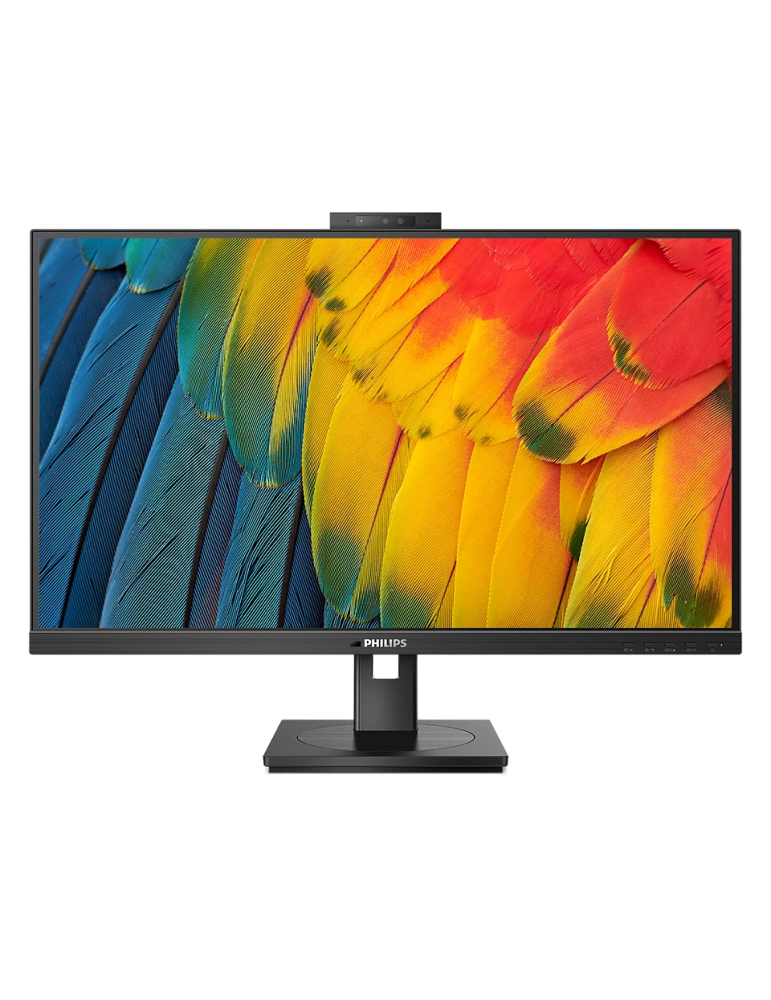 Philips 27B1U5601H 27 Zoll QHD Monitor, 5 MP Webcam, höhenverstellbar, Lautsprecher (2560x1440, 75 Hz, HDMI, DisplayPort, USB-C,
